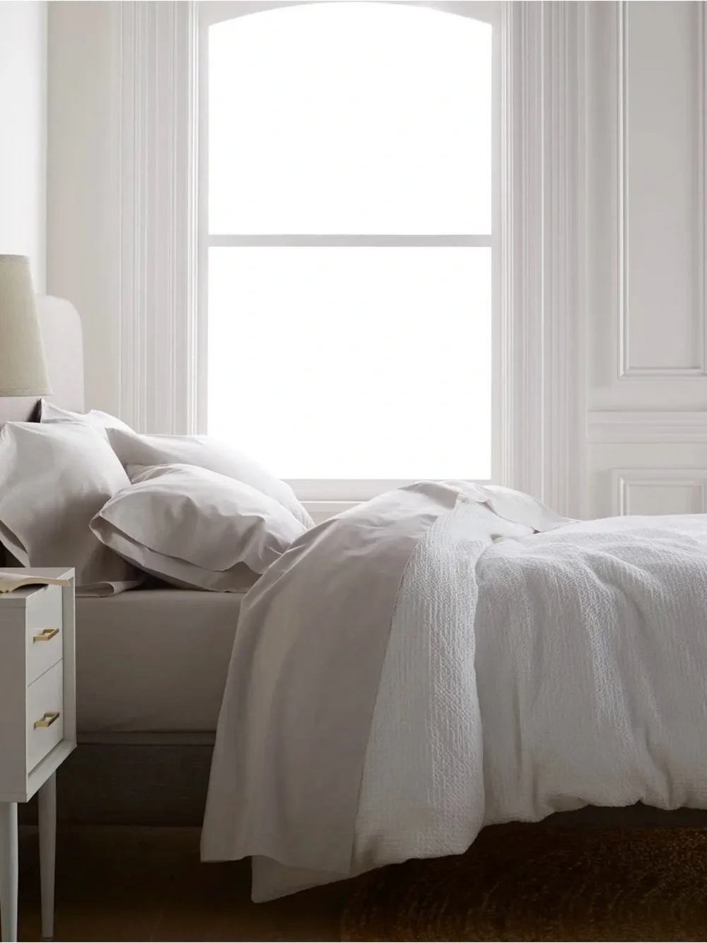 Organic Quince Honeycomb Queen Duvet Cover With Shams